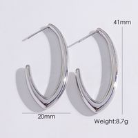 1 Pair Modern Style Simple Style Solid Color Plating 304 Stainless Steel 14K Gold Plated Ear Studs sku image 1