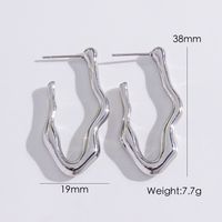 1 Pair Modern Style Simple Style Solid Color Plating 304 Stainless Steel 14K Gold Plated Ear Studs sku image 2