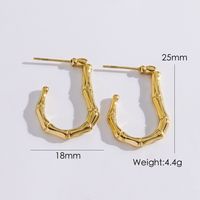 1 Pair Modern Style Simple Style Solid Color Plating 304 Stainless Steel 14K Gold Plated Ear Studs sku image 7