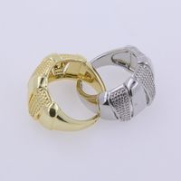 Copper 18K Gold Plated Casual Simple Style Plating Solid Color Open Rings main image 4