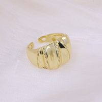 Casual Formal Classic Style Solid Color Copper Plating 18K Gold Plated Women's Open Rings main image 4