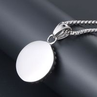Cool Style Cross Round 304 Stainless Steel Unisex Pendant Necklace main image 3