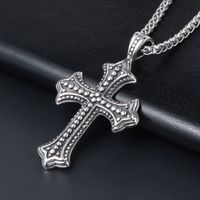 Simple Style Cross 304 Stainless Steel Men's Pendant Necklace main image 1