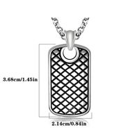 Casual Simple Style Rhombus Rectangle 304 Stainless Steel Men's Pendant Necklace main image 2
