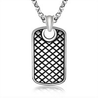 Casual Simple Style Rhombus Rectangle 304 Stainless Steel Men's Pendant Necklace main image 6