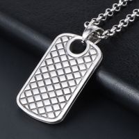 Casual Simple Style Rhombus Rectangle 304 Stainless Steel Men's Pendant Necklace main image 7