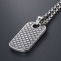 Casual Simple Style Rhombus Rectangle 304 Stainless Steel Men's Pendant Necklace main image 5