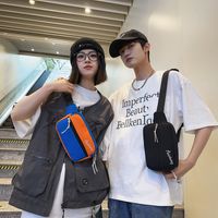 Unisex Classic Style Streetwear Color Block Nylon Waist Bags main image 4