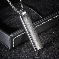 Classic Style Cross Letter 201 Stainless Steel Black Plated Unisex Pendant Necklace main image 1