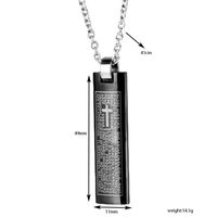Classic Style Cross Letter 201 Stainless Steel Black Plated Unisex Pendant Necklace main image 2