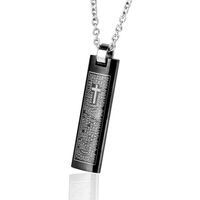 Classic Style Cross Letter 201 Stainless Steel Black Plated Unisex Pendant Necklace main image 3