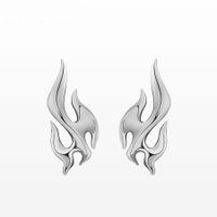 1 Paire Style Classique Flamme Acier Inoxydable 304 Boucles D'Oreilles main image 4