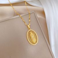 Titanium Steel Copper Simple Style Classic Style Inlay Solid Color Zircon Pendant Necklace main image 1