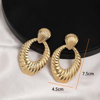 1 Pair Casual Simple Style Classic Style Oval Starfish Shell Alloy Drop Earrings main image 2