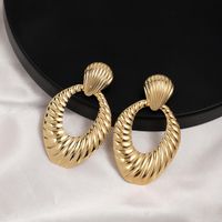 1 Pair Casual Simple Style Classic Style Oval Starfish Shell Alloy Drop Earrings sku image 3