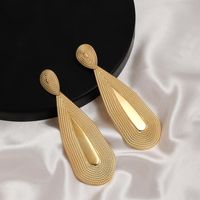 1 Pair Casual Simple Style Classic Style Water Droplets Alloy Drop Earrings main image 4
