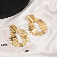 1 Pair Casual Simple Style Classic Style Round Hollow Out Alloy Drop Earrings Ear Studs main image 4