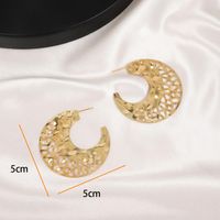 1 Pair Casual Simple Style Classic Style Round Hollow Out Alloy Drop Earrings Ear Studs main image 2