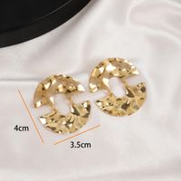 1 Pair Casual Simple Style Classic Style Round Hollow Out Alloy Drop Earrings Ear Studs main image 3