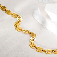 304 Stainless Steel 14K Gold Plated Simple Style Classic Style Plating Solid Color Necklace main image 2