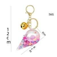 Cartoon Style Ice Cream Bell Arylic Women's Keychain main image 2