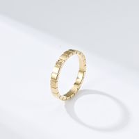 Simple Style Classic Style Commute Geometric 304 Stainless Steel Titanium Steel Inlay Rhinestones 18K Gold Plated Unisex Rings sku image 8