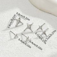 1 Jeu Style Simple Star Incruster Le Cuivre Zircon Plaqué Or Boucles D'Oreilles main image 2