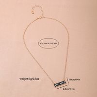 Wholesale Jewelry MAMA Simple Style Letter Heart Shape Alloy Necklace main image 2