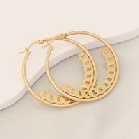 1 Pair Simple Style Commute Heart Shape Flower Butterfly Hollow Out 304 Stainless Steel 18K Gold Plated Earrings main image 6