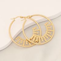 1 Pair Simple Style Commute Heart Shape Flower Butterfly Hollow Out 304 Stainless Steel 18K Gold Plated Earrings main image 8