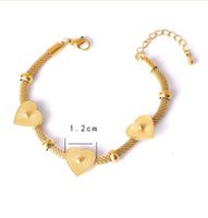 Casual Simple Style Heart Shape Flower Butterfly 304 Stainless Steel 18K Gold Plated Bracelets In Bulk main image 4