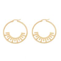 1 Pair Simple Style Commute Heart Shape Flower Butterfly Hollow Out 304 Stainless Steel 18K Gold Plated Earrings sku image 2