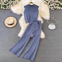 Holiday Daily Women's Simple Style Solid Color Polyester Pants Sets Pants Sets main image 4