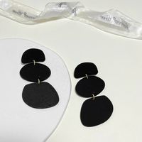 1 Pair Casual Geometric Soft Clay Irregular Plating Women's Earrings sku image 2
