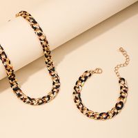 Simple Style Classic Style Leopard Alloy Chain Hollow Out Alloy Women's Jewelry Set sku image 1