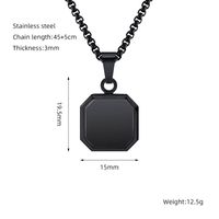 304 Stainless Steel Casual Simple Style Plating Geometric Natural Stone Pendant Necklace sku image 12