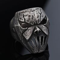 Hip-Hop Streetwear Skull 304 Stainless Steel Carving Men's Rings main image 3
