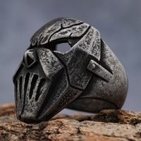 Hip-Hop Streetwear Skull 304 Stainless Steel Carving Men's Rings main image 7