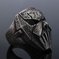 Hip-Hop Streetwear Skull 304 Stainless Steel Carving Men's Rings main image 8