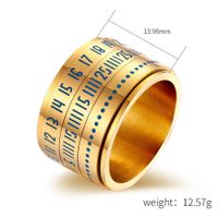 Hip Hop Retro León Acero Inoxidable 304 Enchapado Chapados en oro de 18k Hombres Anillos sku image 12