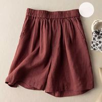 Women's Daily Vintage Style Solid Color Knee Length Pocket Casual Pants main image 2