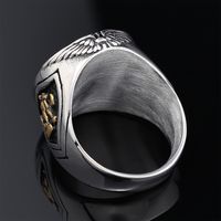 Hip-Hop Streetwear Color Block 304 Stainless Steel Carving Men's Rings main image 6