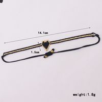 Hip-Hop Simple Style Letter Heart Shape Artificial Crystal Glass Knitting Women's Bracelets main image 2