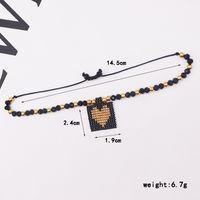 Hip-Hop Simple Style Letter Heart Shape Artificial Crystal Glass Knitting Women's Bracelets main image 4