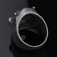 Hip-Hop Streetwear Mask 304 Stainless Steel Hollow Out Carving Men's Rings main image 8