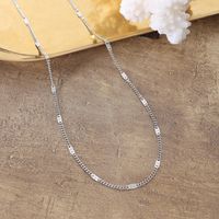 Simple Titanium Steel Plated 18k Gold Jewelry Bare Chain Necklace sku image 2