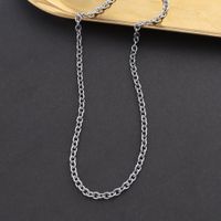 Simple Titanium Steel Plated 18k Gold Jewelry Bare Chain Necklace sku image 9