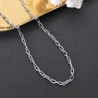 Simple Titanium Steel Plated 18k Gold Jewelry Bare Chain Necklace sku image 6