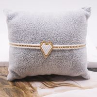 Elegant Luxurious Cross Letter Artificial Crystal Glass Knitting Women's Bracelets sku image 2