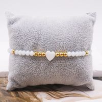 Elegant Luxurious Cross Letter Artificial Crystal Glass Knitting Women's Bracelets sku image 1